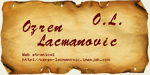 Ozren Lacmanović vizit kartica